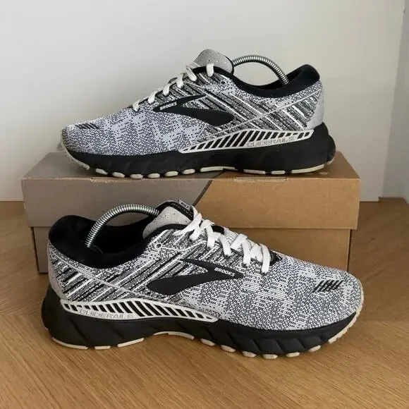 Brooks Adrenaline 19 Black/White Women Running Sneakers - SZ 9 - Picture 10 of 13